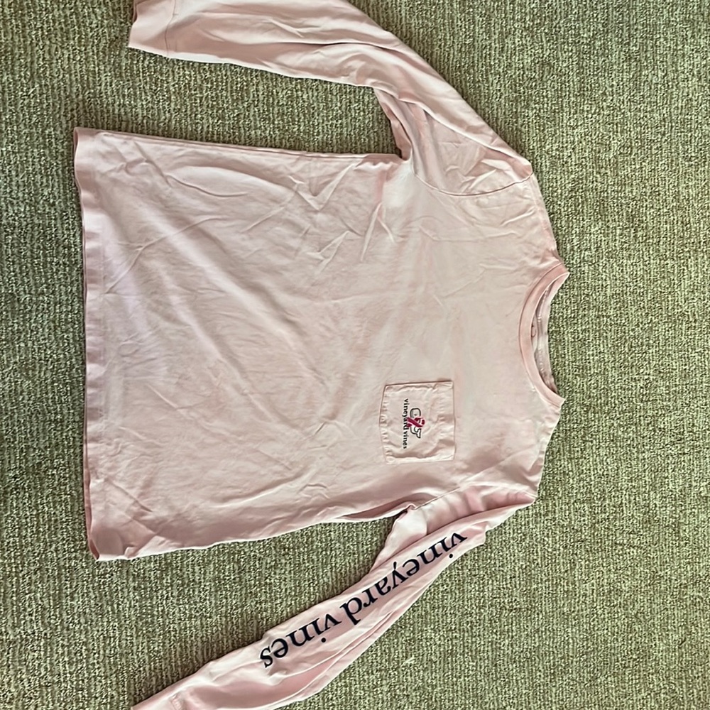 vineyard vines pink ribbon long sleeve